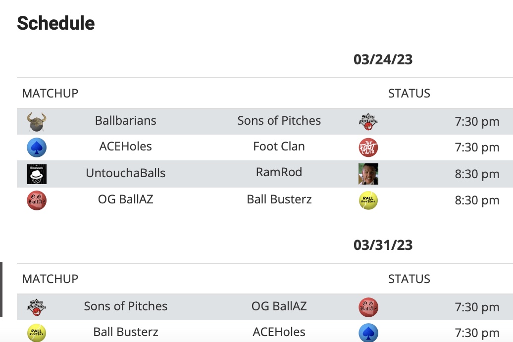 Schedule Posted; Important Rule Clarifications